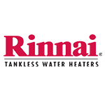 Rinnai tankless water heater brand logo